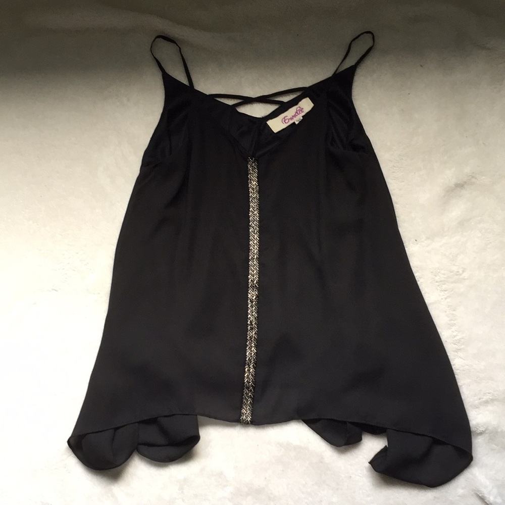 Francesca boutique black tank top Large